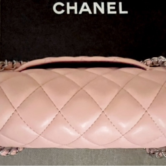 Chanel Pink Quilted Shoulder Bag with Silver Hardware - Picture 10 of 12